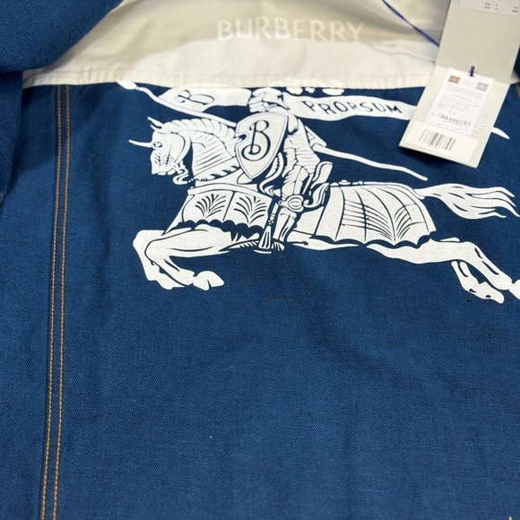 Burberry Men's Navy Denim Jacket Indigo Blue - XL - BRAND NEW - Picture 8 of 9